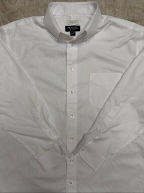 Jos. A. Bank White Button-Down Pocket Dress Shirt